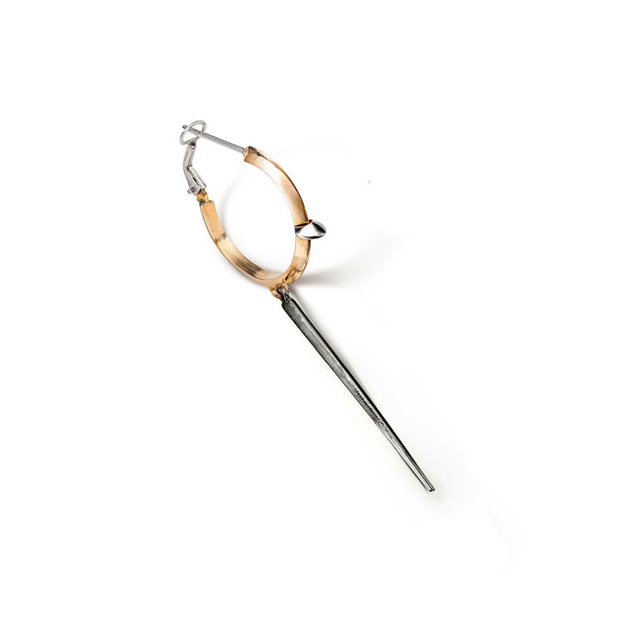 'Solis' single earring with hoop and pendant SOLIS | OR2 M SPDBRO AGN